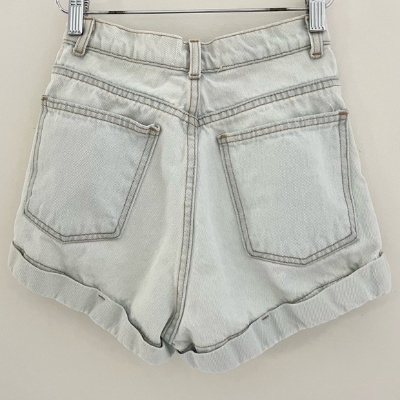 Vintage 80s American Apparel 🇺🇸 high waisted denim short sz 26 light wash - Picture 2 of 16